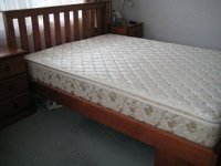 pine bed side