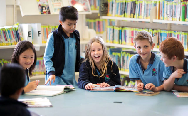 キャンベルズ・ベイ小学校の生徒たち